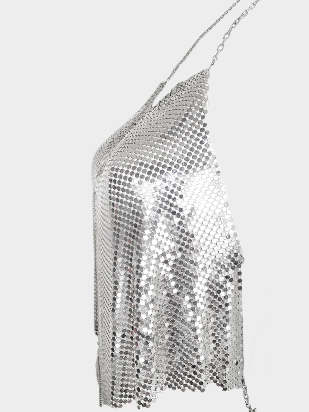 Paco Rabanne SS 1999 Chain Mail Backless Top and Mini Bag Set