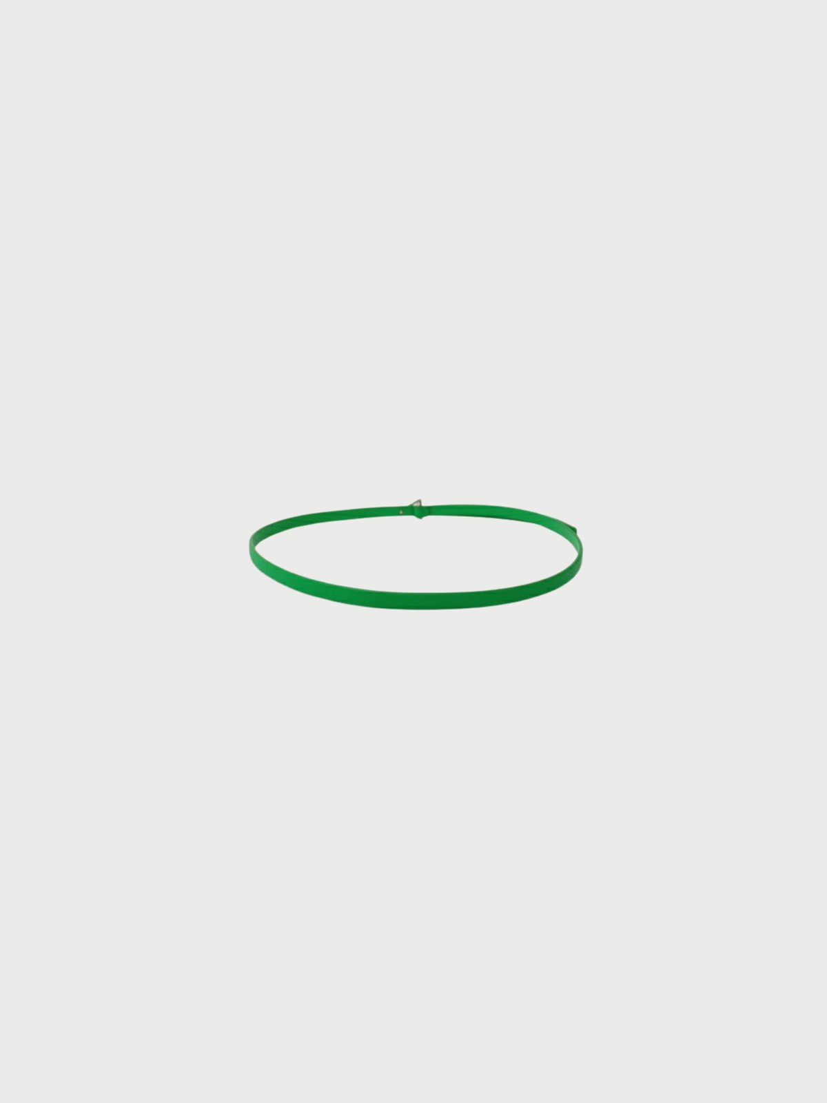 Bottega Veneta 2000s Green Leather Triangle Buckle Belt