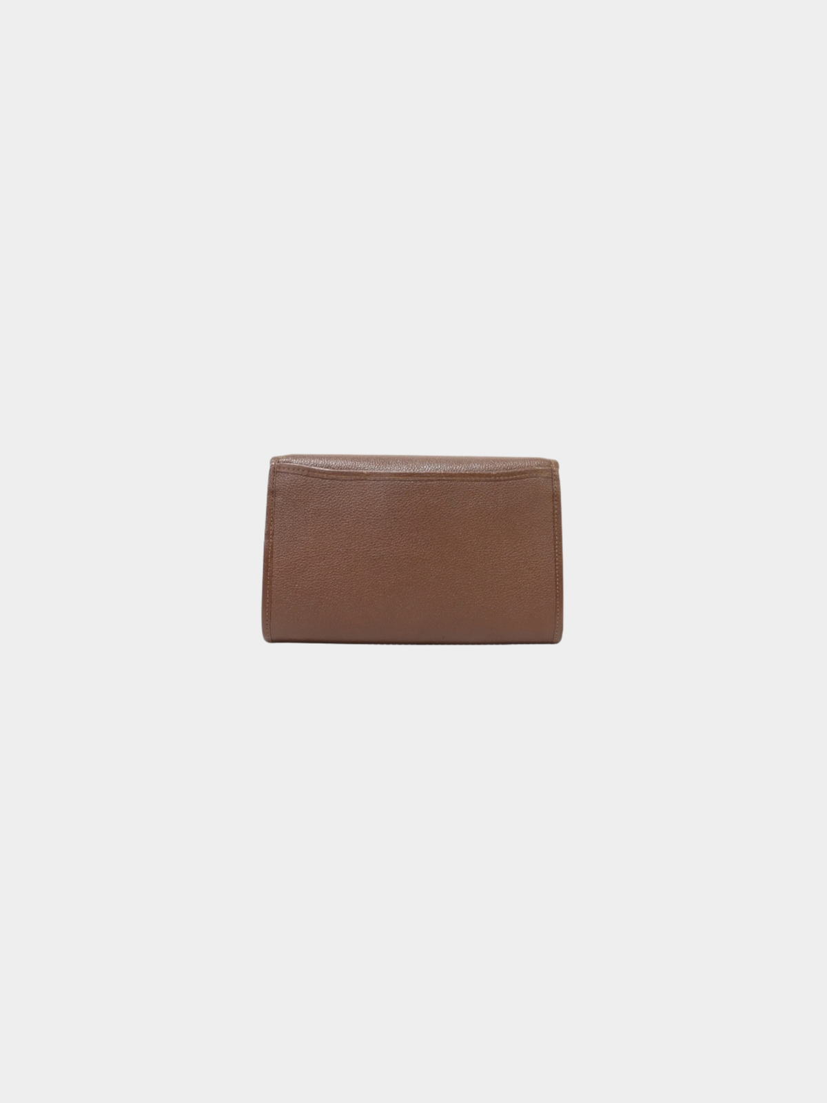 Yves Saint Laurent 2000s Brown Leather Logo Hardware Shoulder Bag