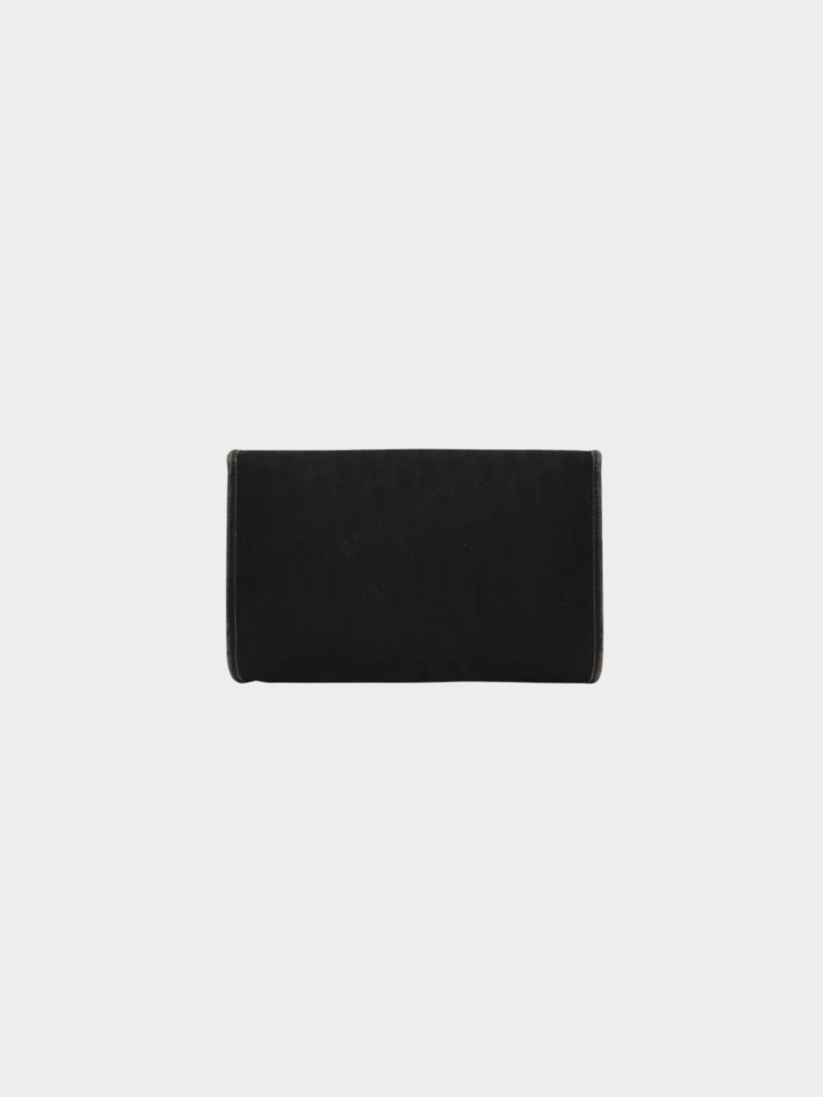 Christian Dior 2000s Black Trotter Canvas Chain Shoulder Bag