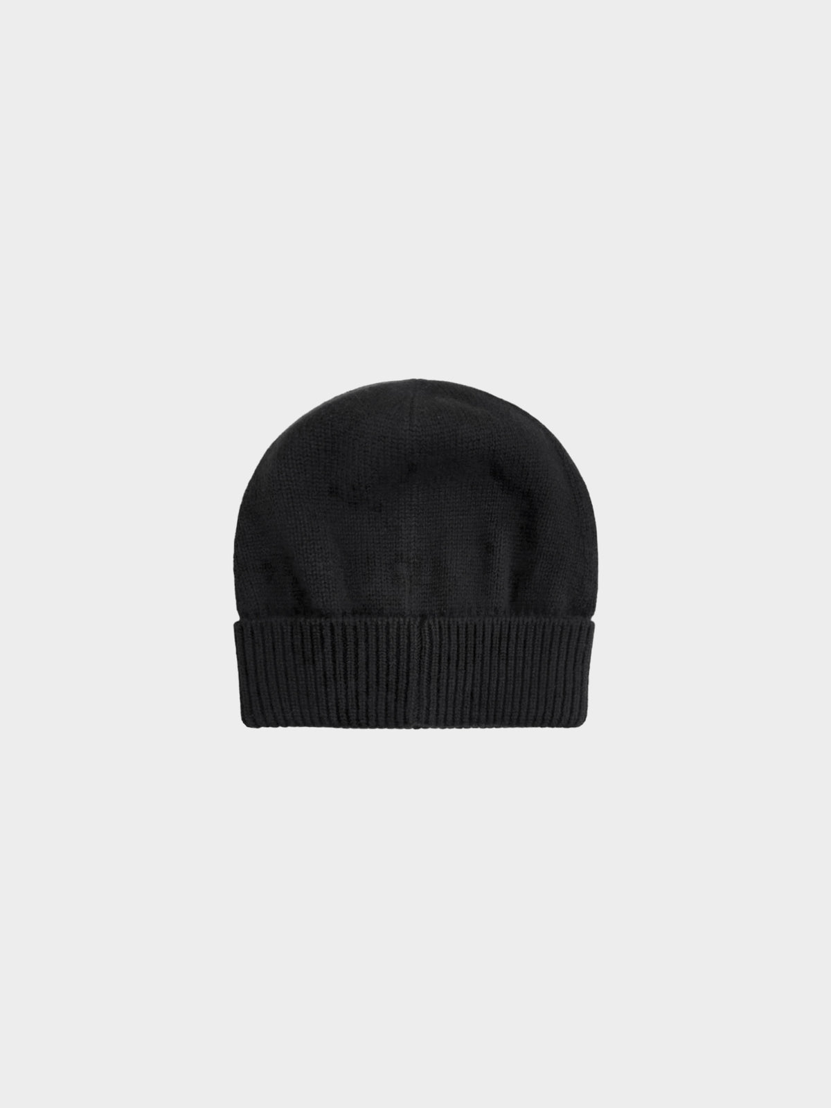 Dolce and Gabbana 2010s Wool Knit Beanie with Silk Embroidered Logo
