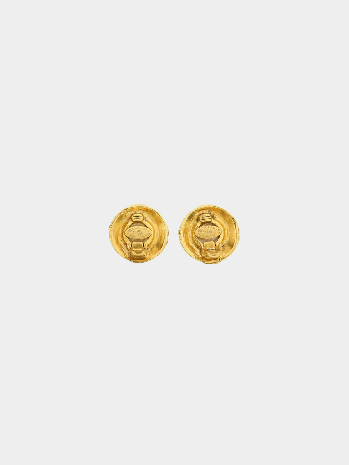 Chanel 1990s Gold COCO Pearl Earrings