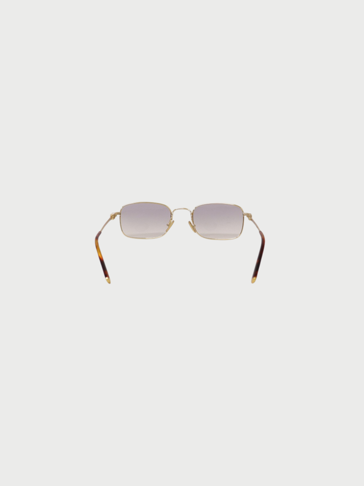 Miu Miu 2000s Gold Brown Square Gradient Sunglasses