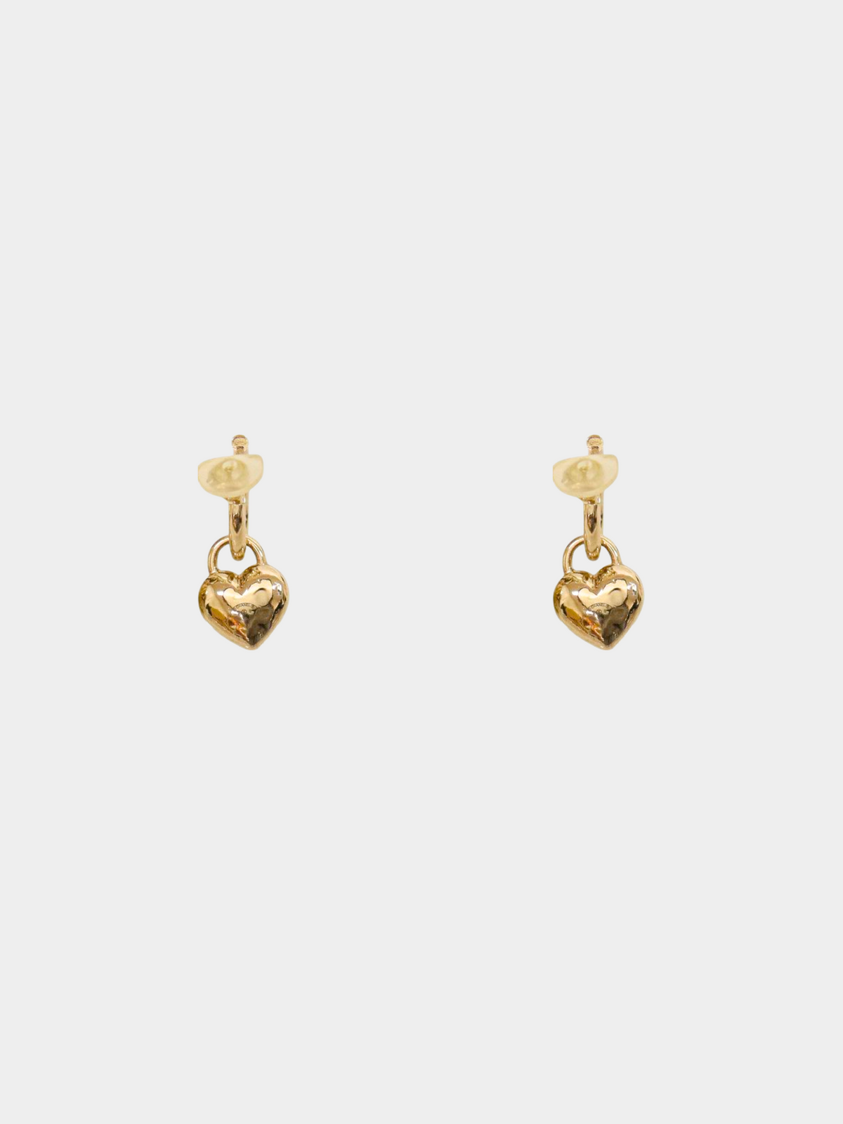 Chanel 2010s Gold CC Heart Clip-on Earrings