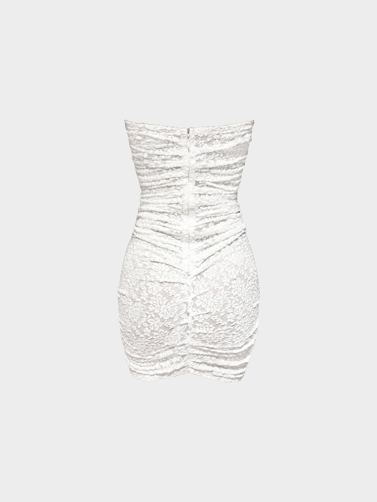Dolce and Gabbana SS 2006 White Floral Lace Bodycon Lace-up Mini Dress