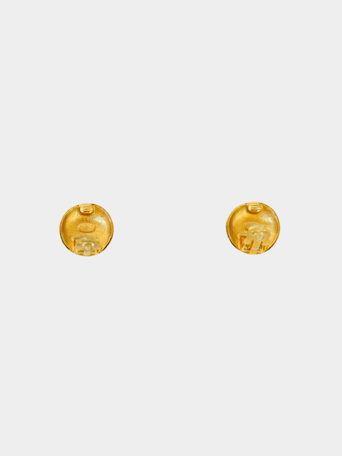 Chanel 1990s Gold Coco Round Earrings