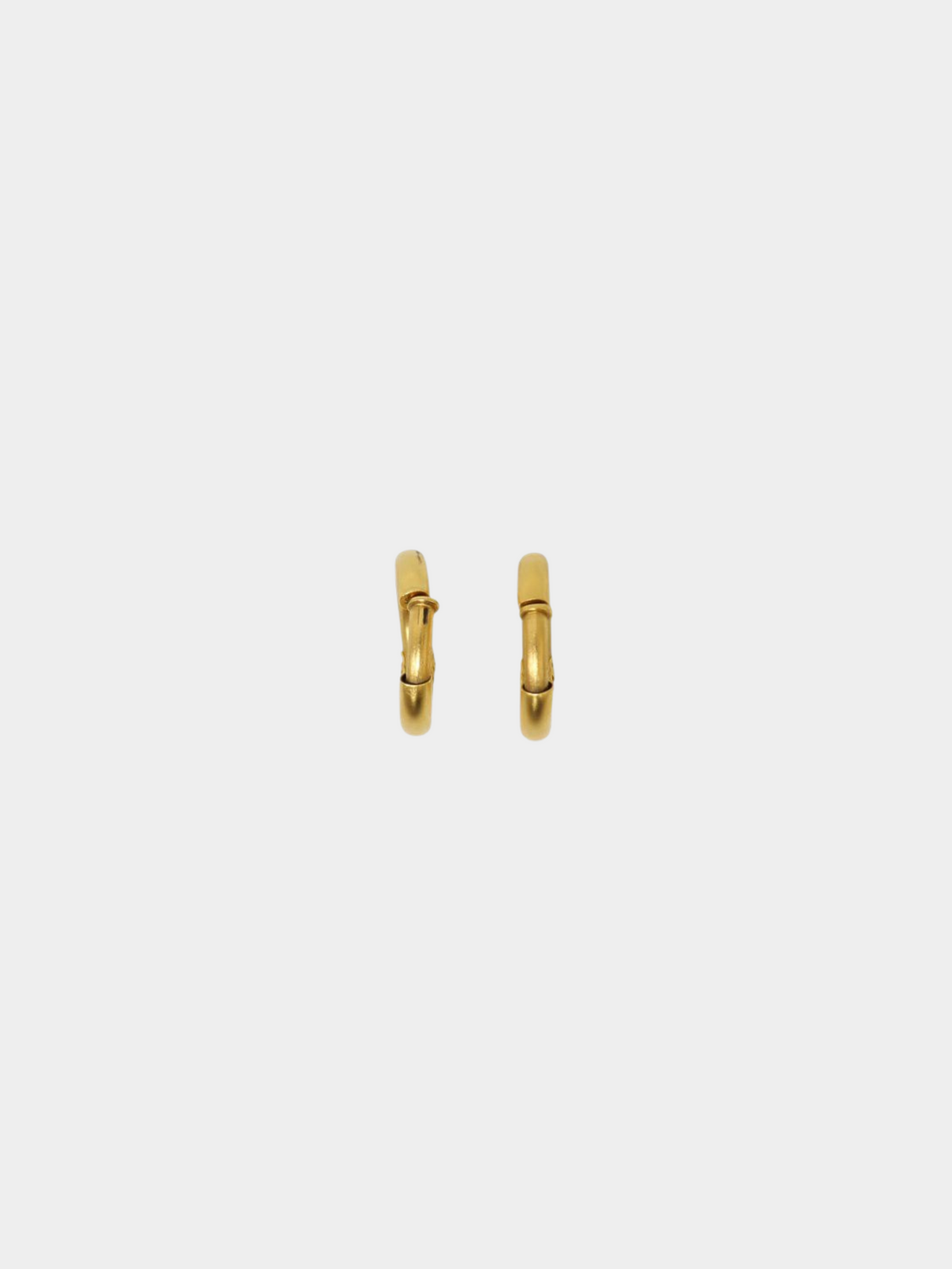 Chanel 1990s Gold COCO Hoop Earrings