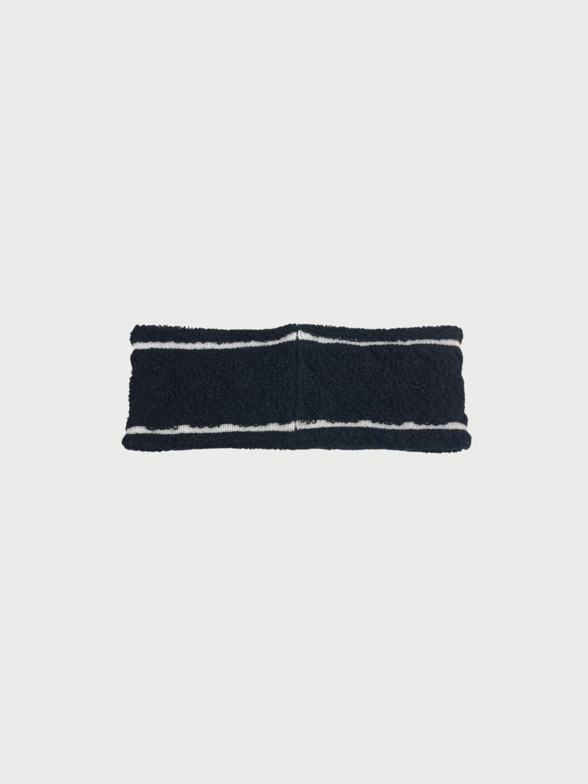 Chanel 2020s Black Ivory Cashmere CC Logo Headband