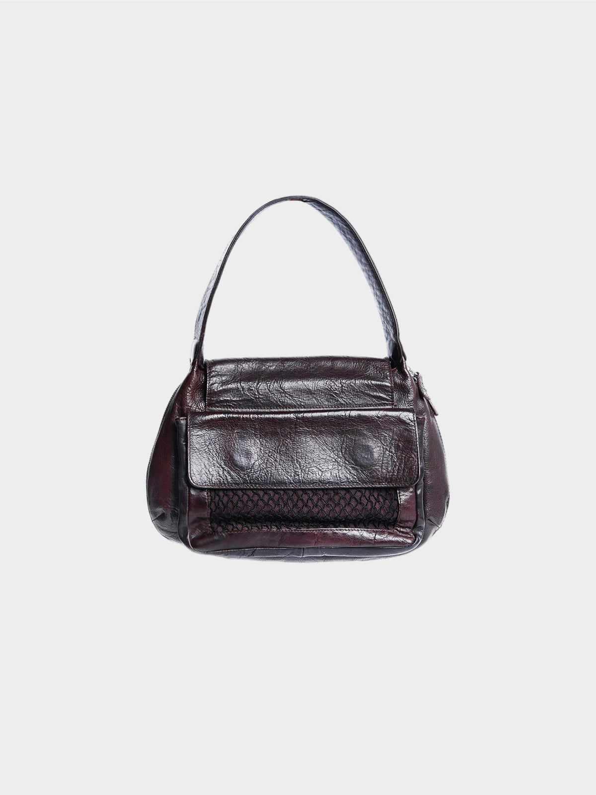 Jean Paul Gaultier 1990s Dark Brown Leather Adjustable Bag