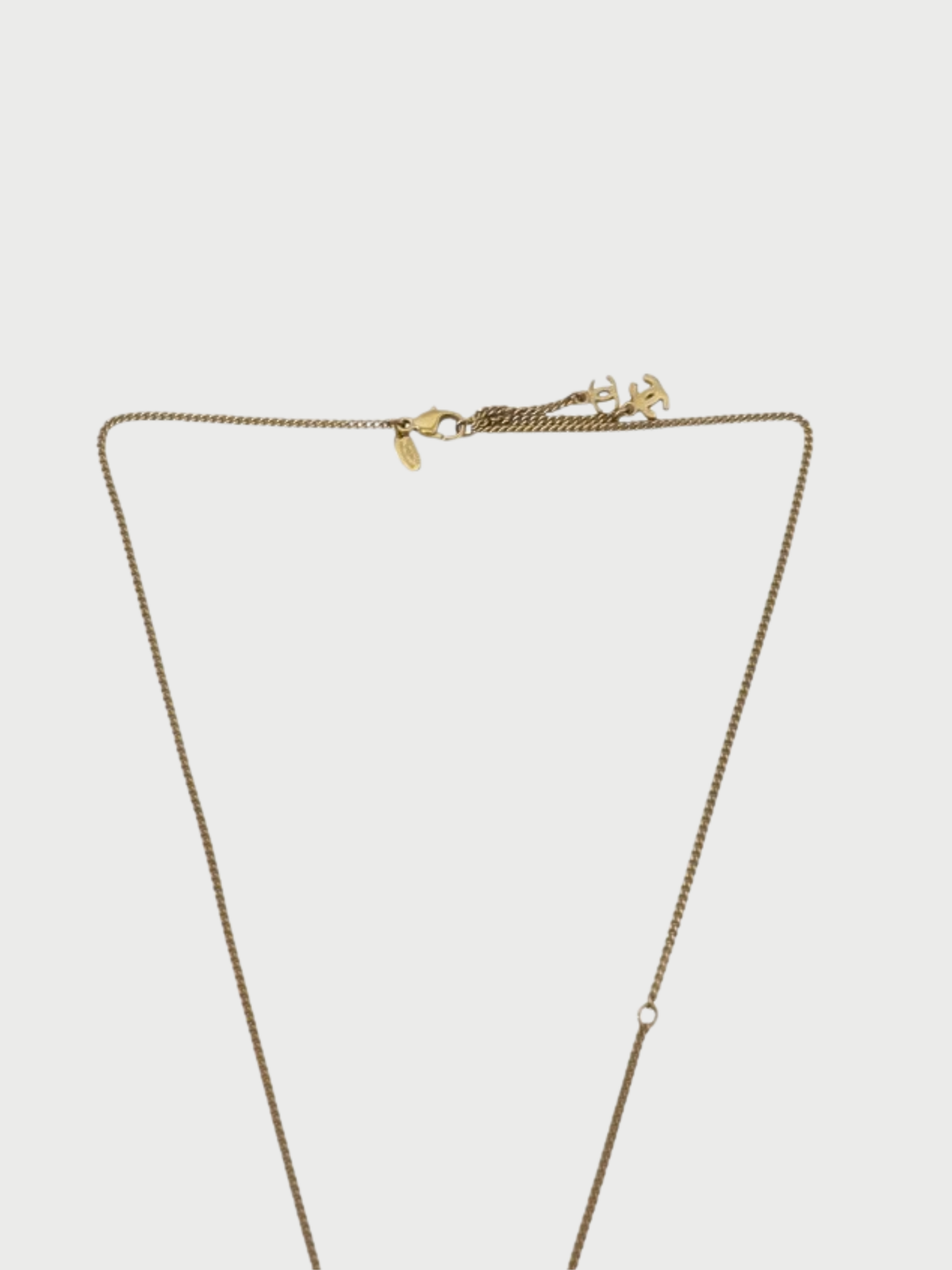 Chanel 2010 Gold Plated Metal COCO Pearl Necklace