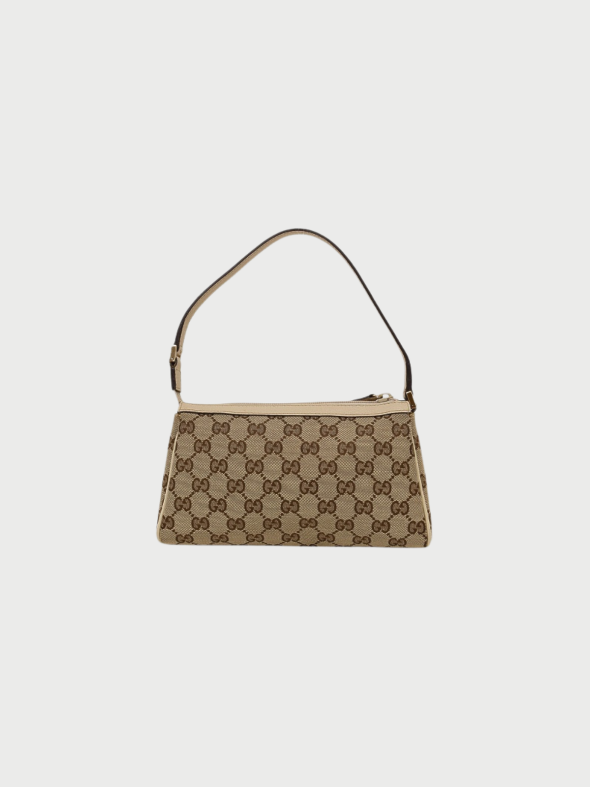 Gucci 2000s Beige GG Canvas Abbey One-Shoulder Bag