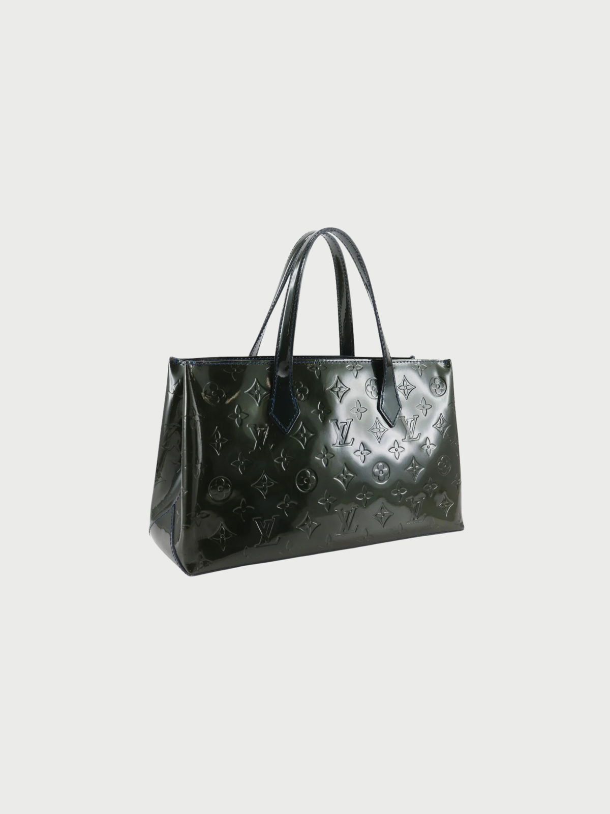 Louis Vuitton 2009 Bleu Nuit Monogram Vernis Wilshire PM Handbag