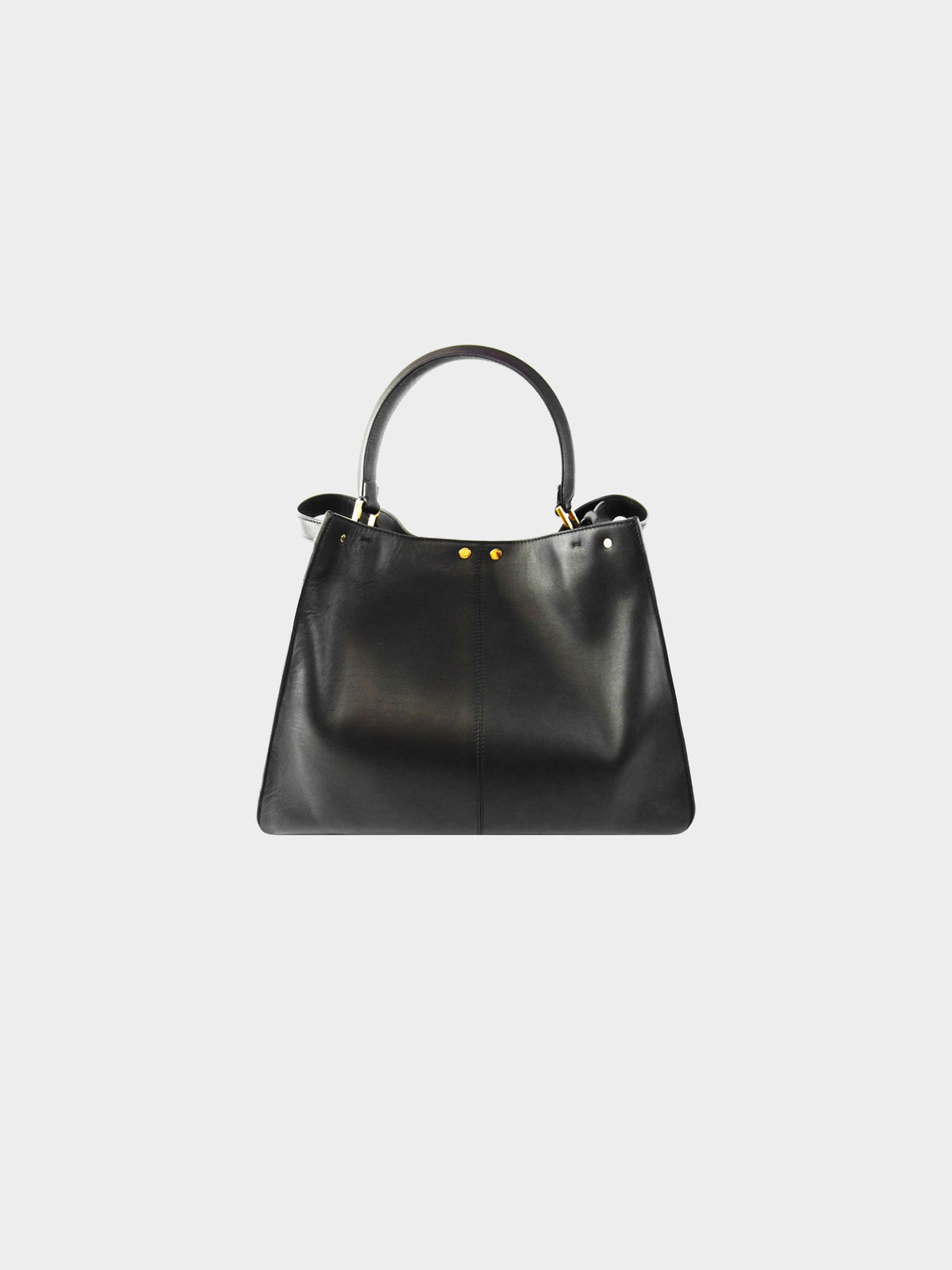 Fendi Late 2010s Black Leather Large Peekaboo X-Lite Bag