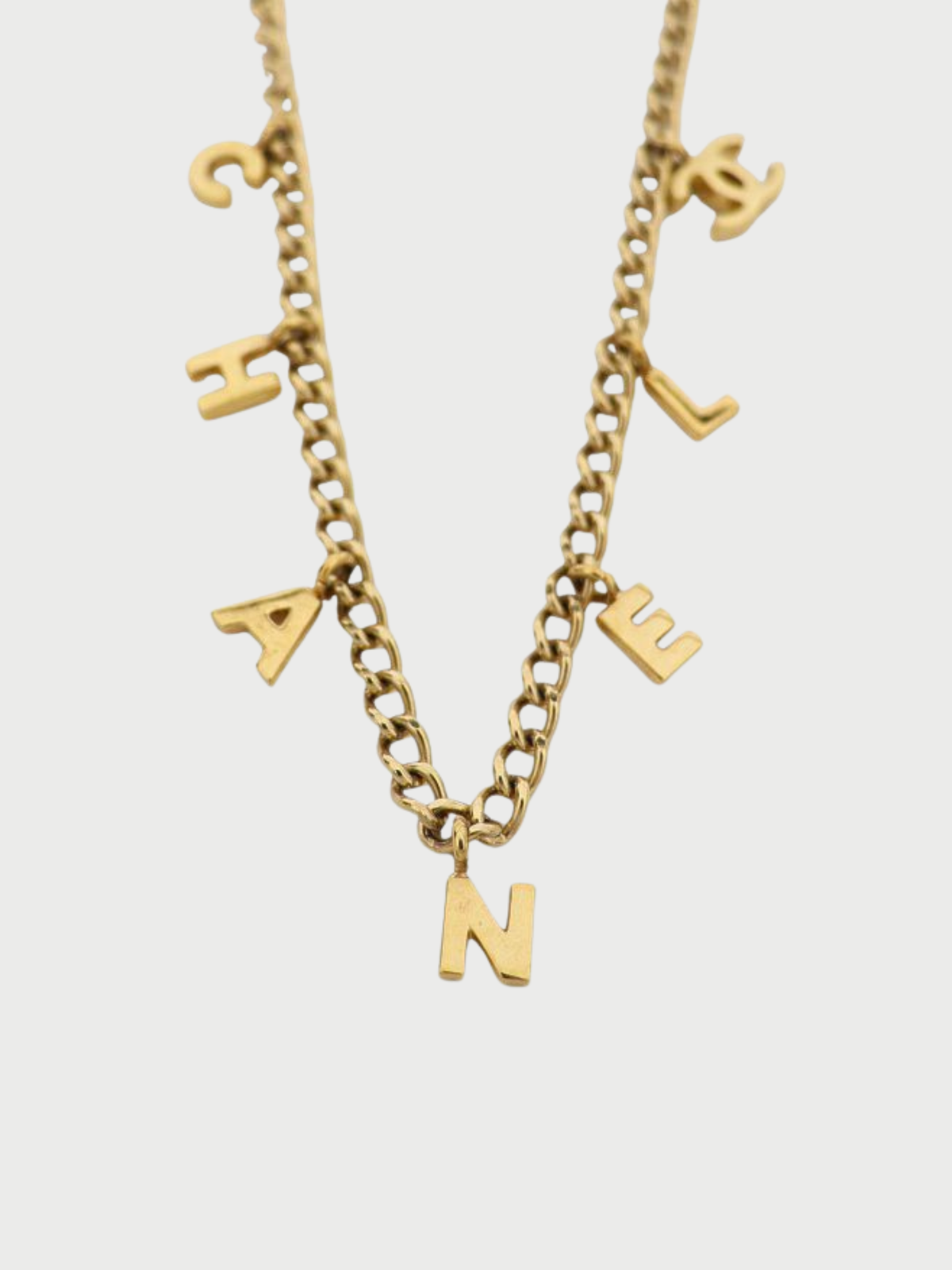 Chanel 2000s Gold COCO Pearl Chain Necklace