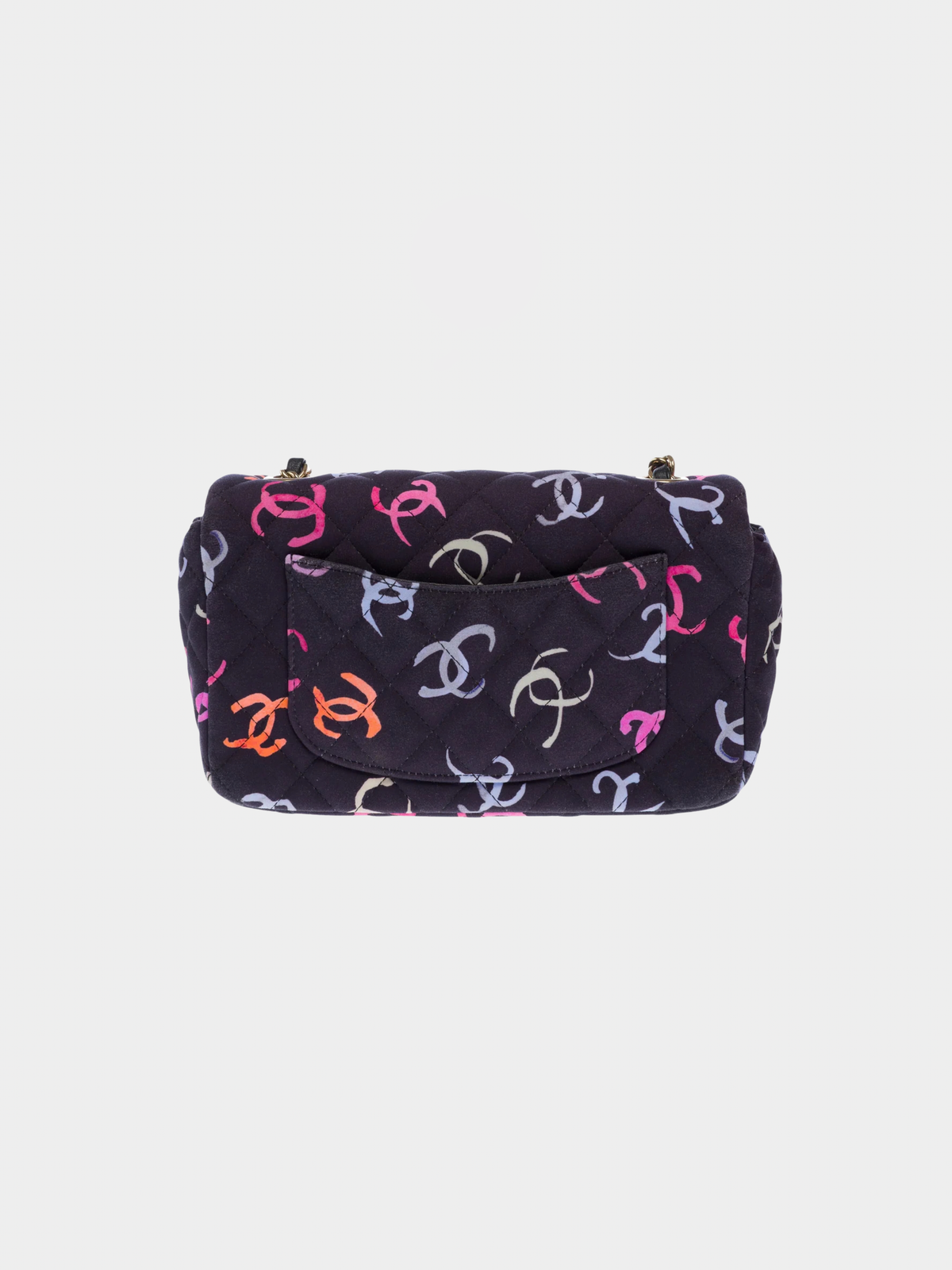 Chanel 2020s Navy Cotton Mini Timeless Flap Bag