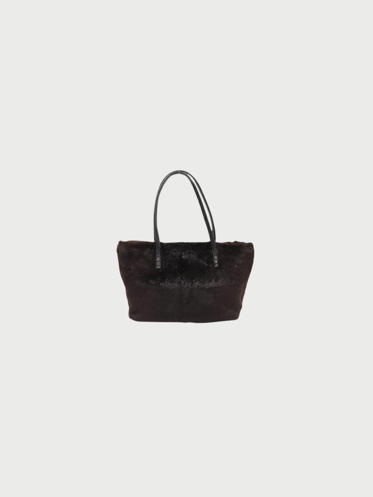 Fendi 2000s Brown Black Fur Leather Handbag