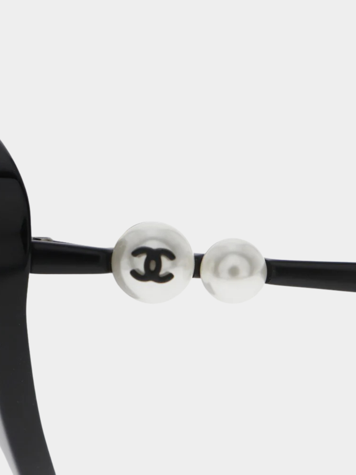 Chanel 2000s Black COCO Mark Sunglasses