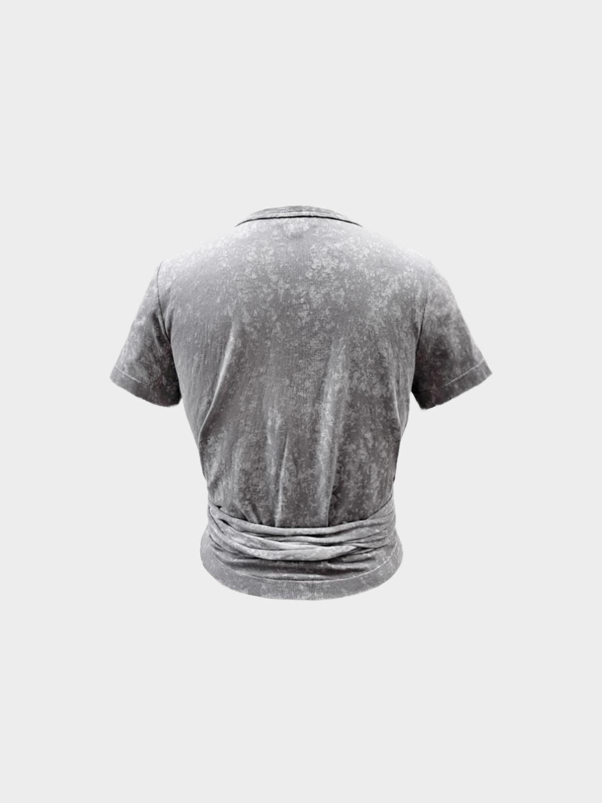 Chanel 2021 Grey Rope Logo Cotton Wrap T-shirt