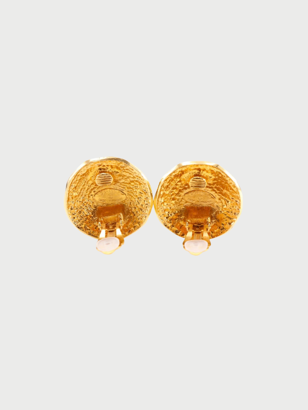 Chanel 1990s Gold Plated 31 Rue Cambon Earrings