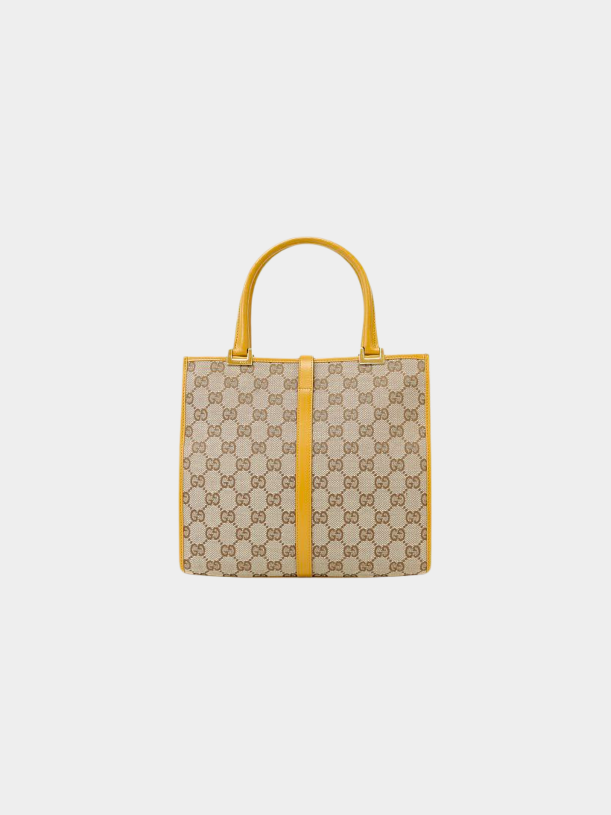 Gucci 2000s Camel GG PVC Jackie Handbag
