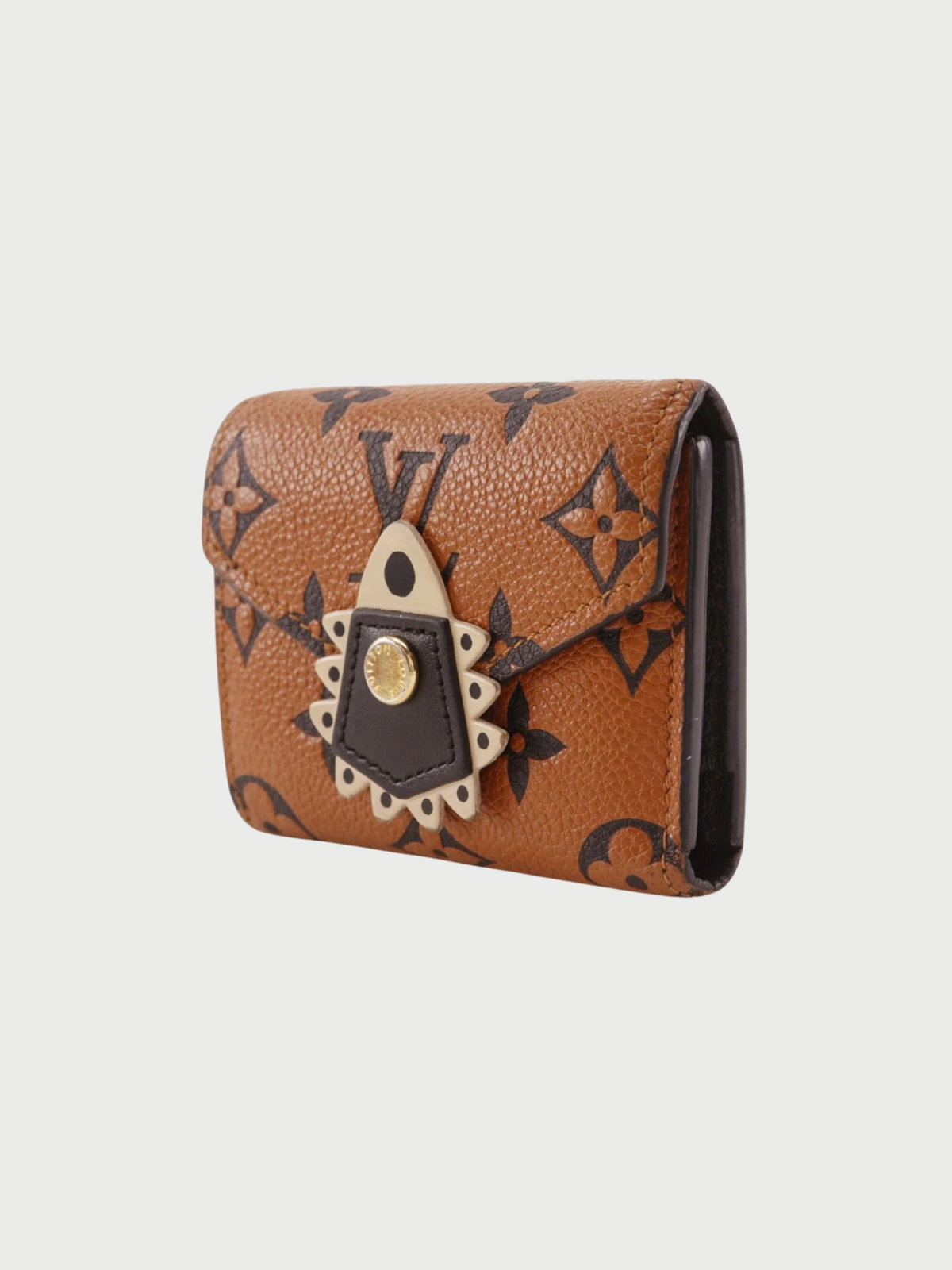 Louis Vuitton 2020 Brown Monogram Empreinte Leather Zoe Tri-Fold Wallet
