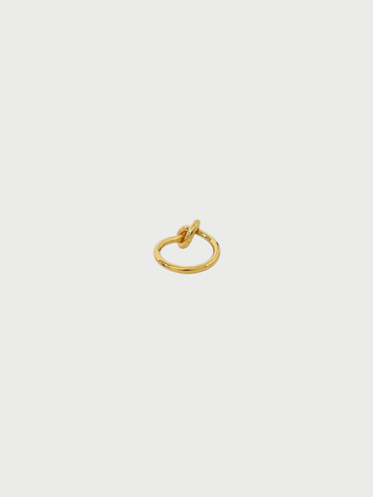 Celine 2010s Gold Plated Metal Knot Ring