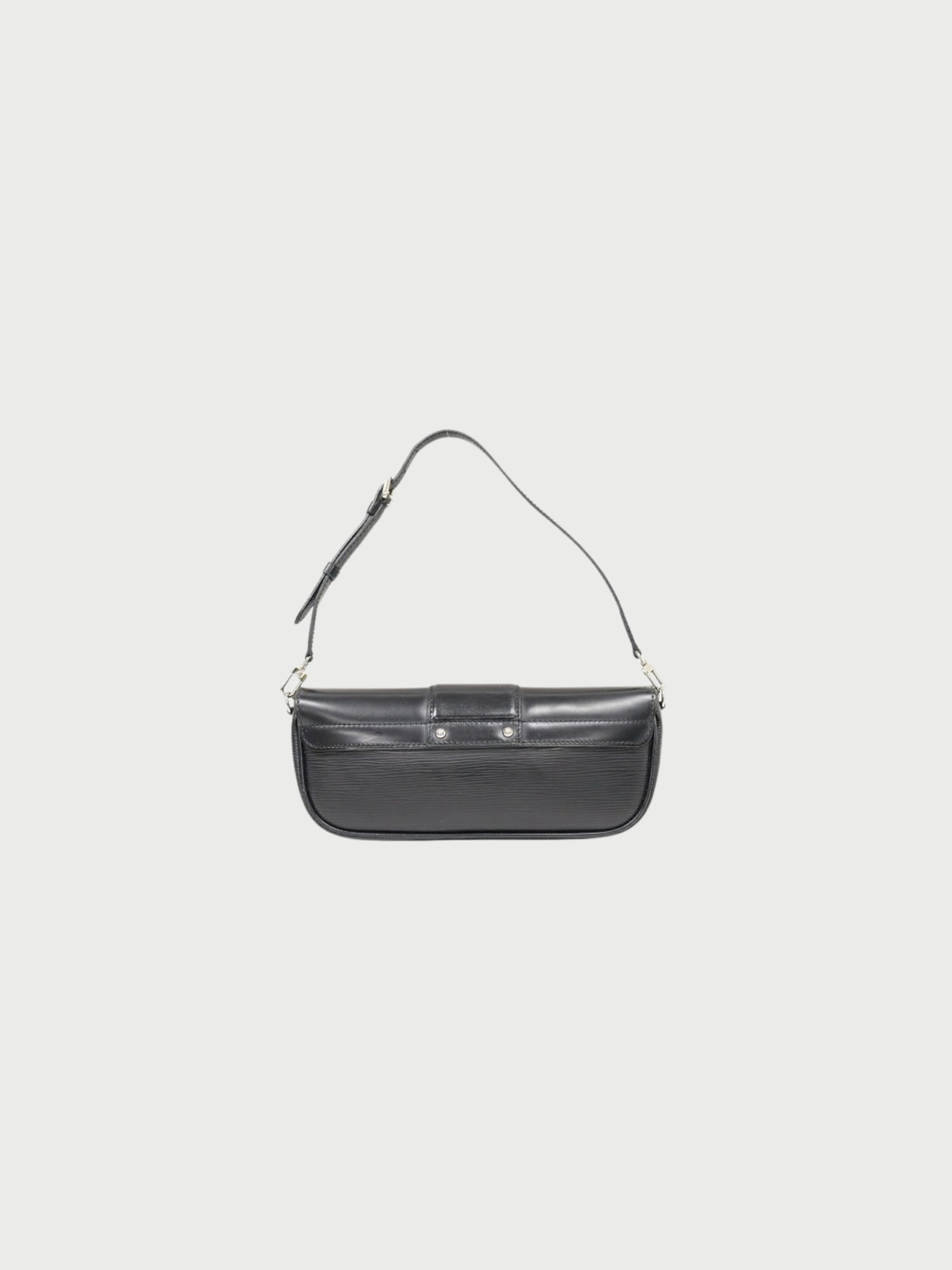 Louis Vuitton 1992 Black Epi Leather Pochette Montaigne