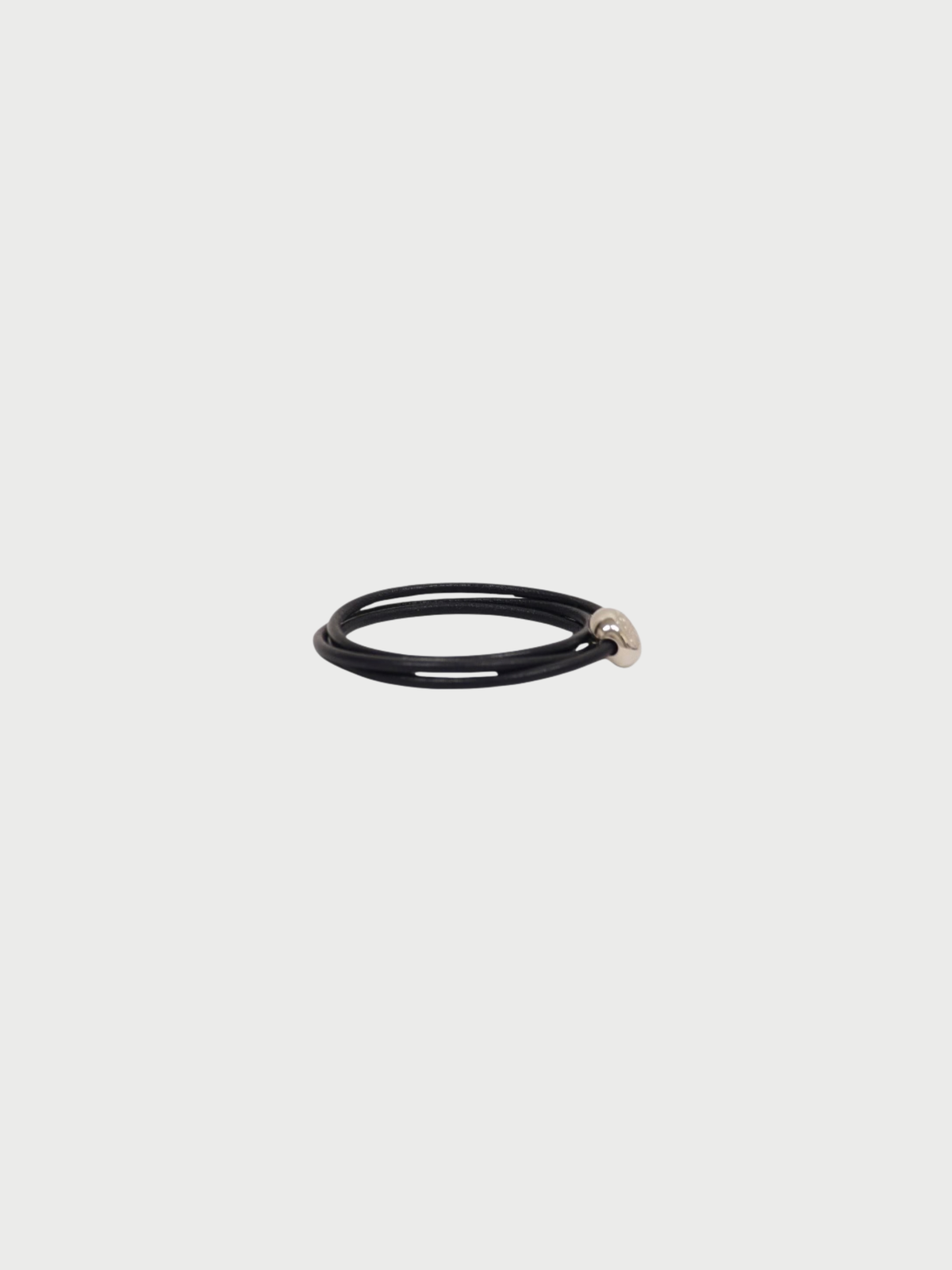 Loewe 2020s Navy Leather Pebble Bracelet