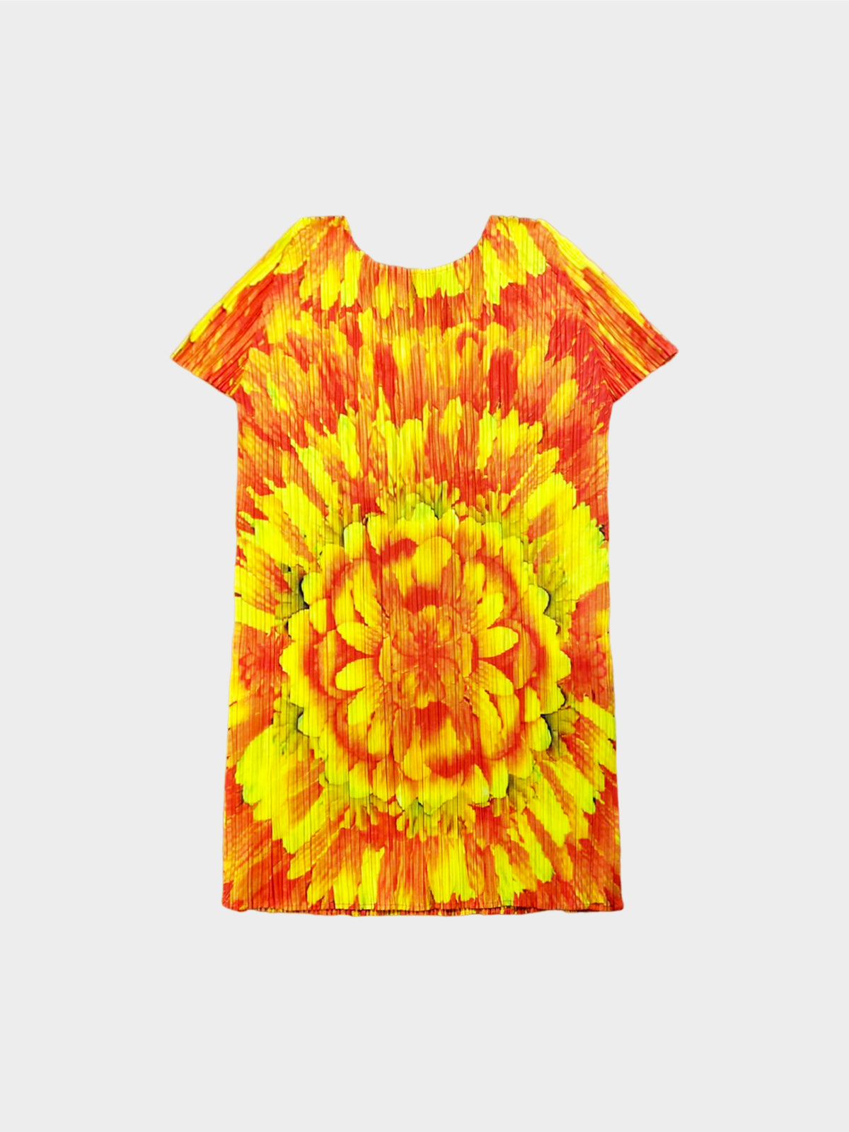 Issey Miyake 2000s Pleats Please Floral Shortsleeve Top