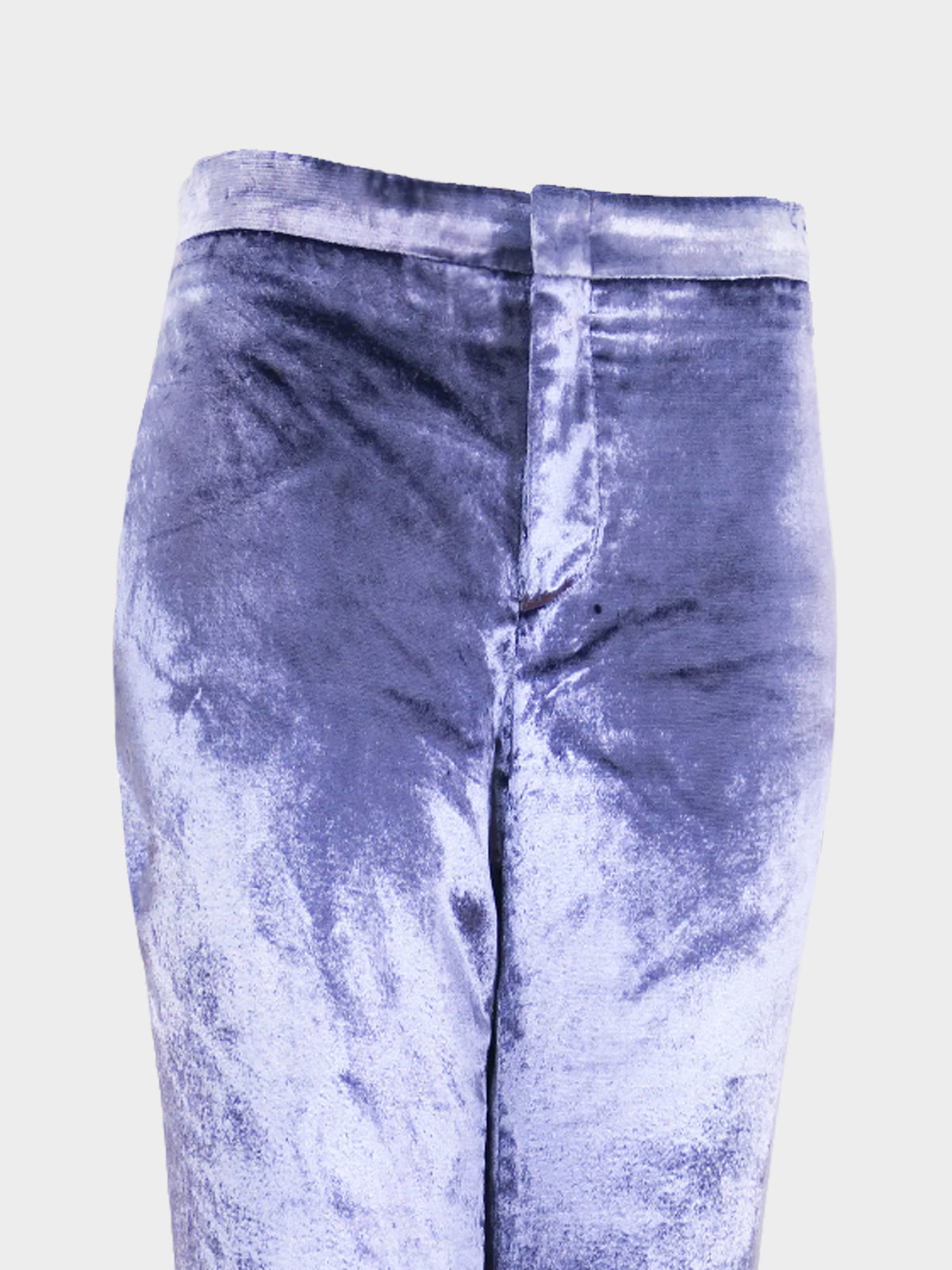 Gucci by Tom Ford FW 1999 Runway Lavender Velvet Flared Pants