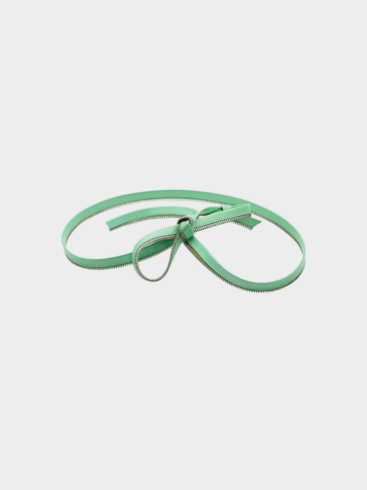 Christian Dior by John Galliano 2001 Mint Green Leather Zip Belt