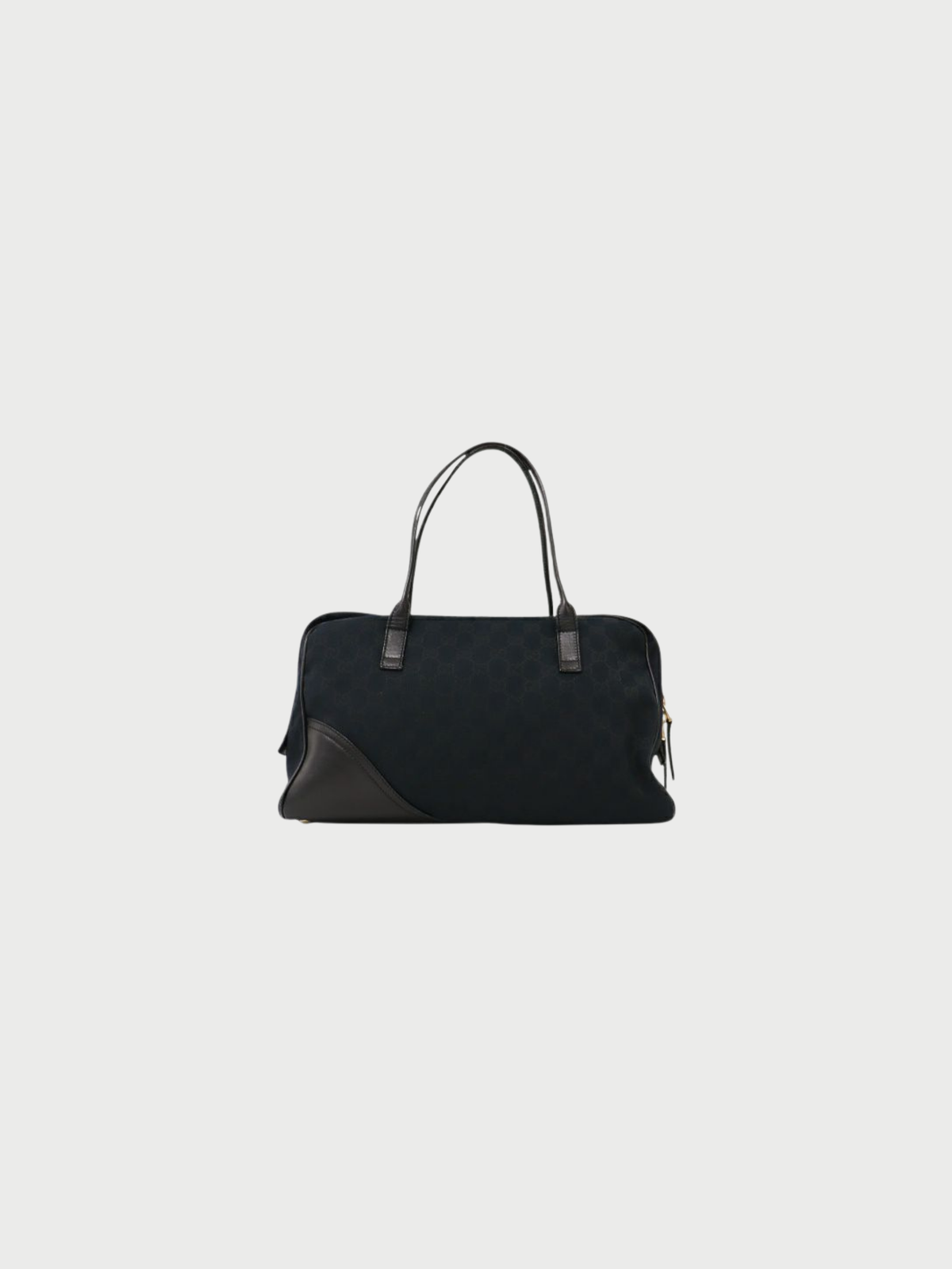Gucci 2000s Black Canvas Leather GG Handbag