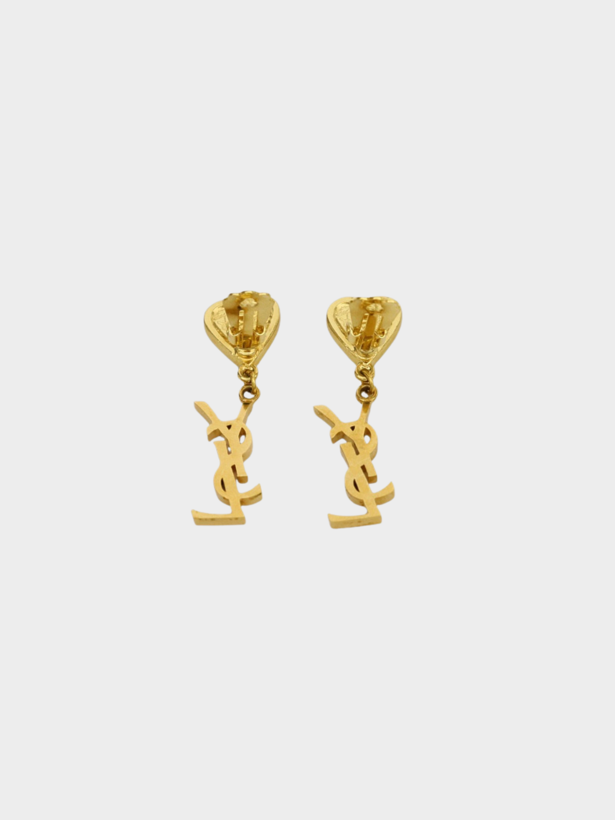 Yves Saint Laurent 2000s Gold Rhinestone Cassandre Earrings
