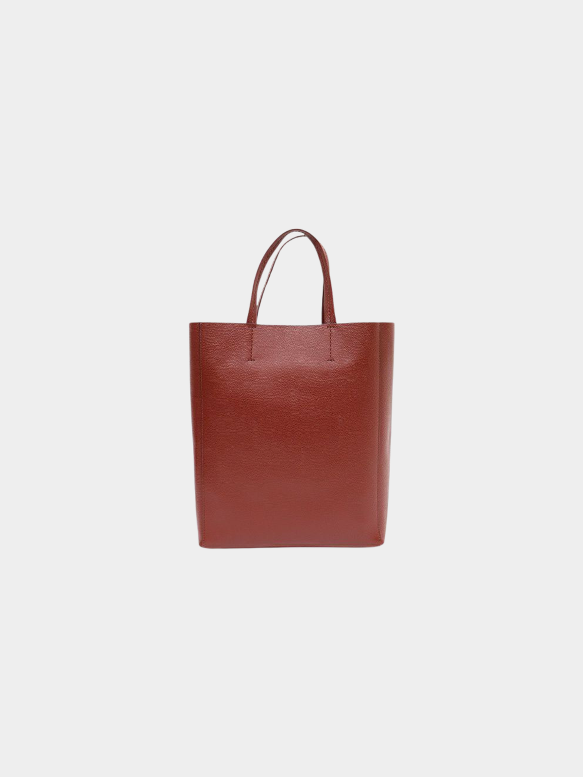 Celine 2010s Bordeaux Leather Vertical Cabas Small Bag