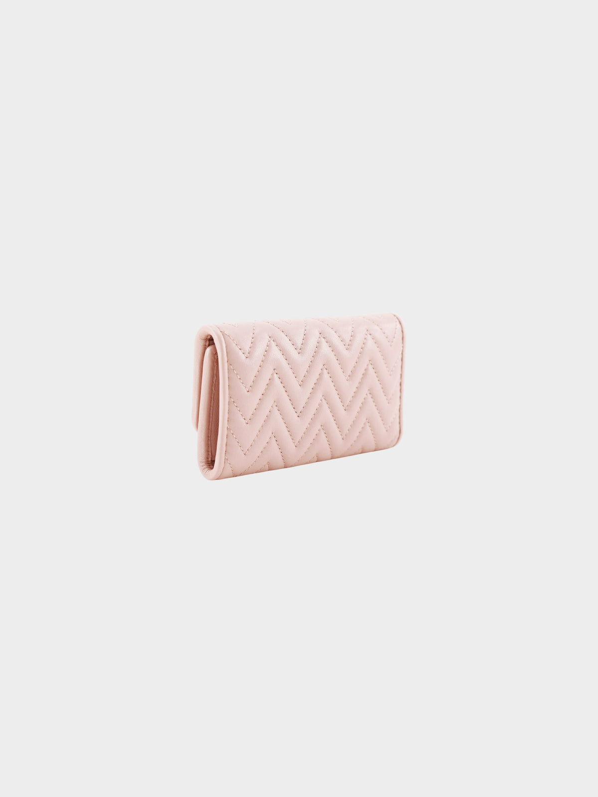 Miu Miu 2010s Pink Chevron Stitch Key Case