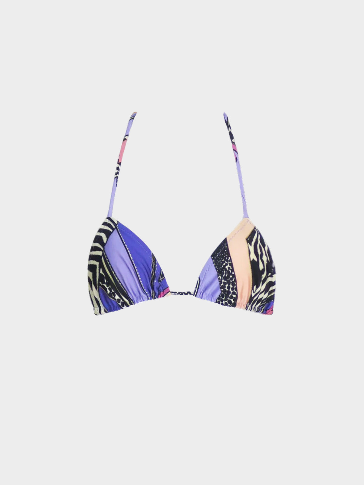 Roberto Cavalli 2000s Purple Cheetah Print Two-piece Swimsuit