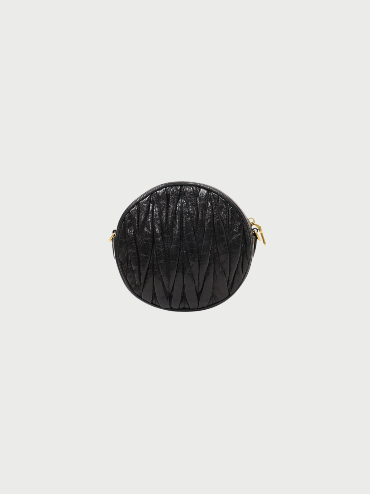 Miu Miu 2020s Black Leather Matelassé Chain Shoulder Bag