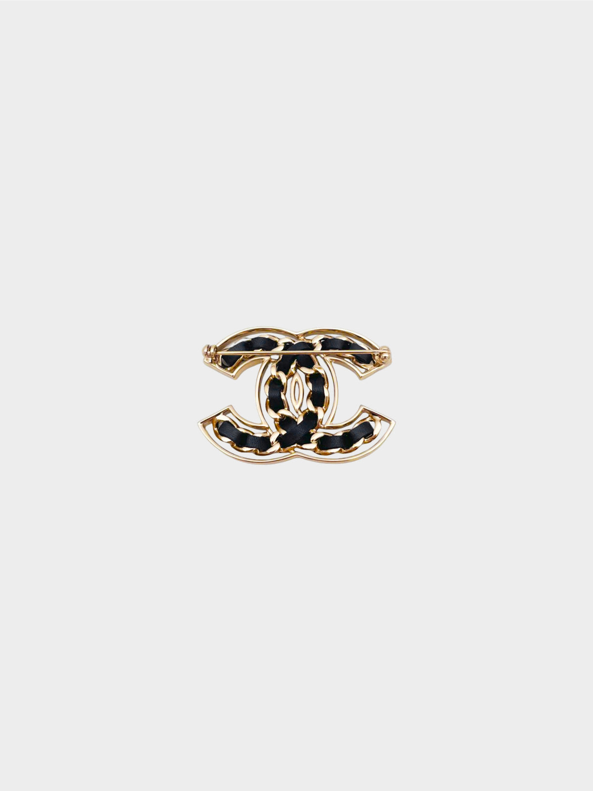 Chanel Spring 2019 Champagne Gold Lambskin CC Chain Brooch