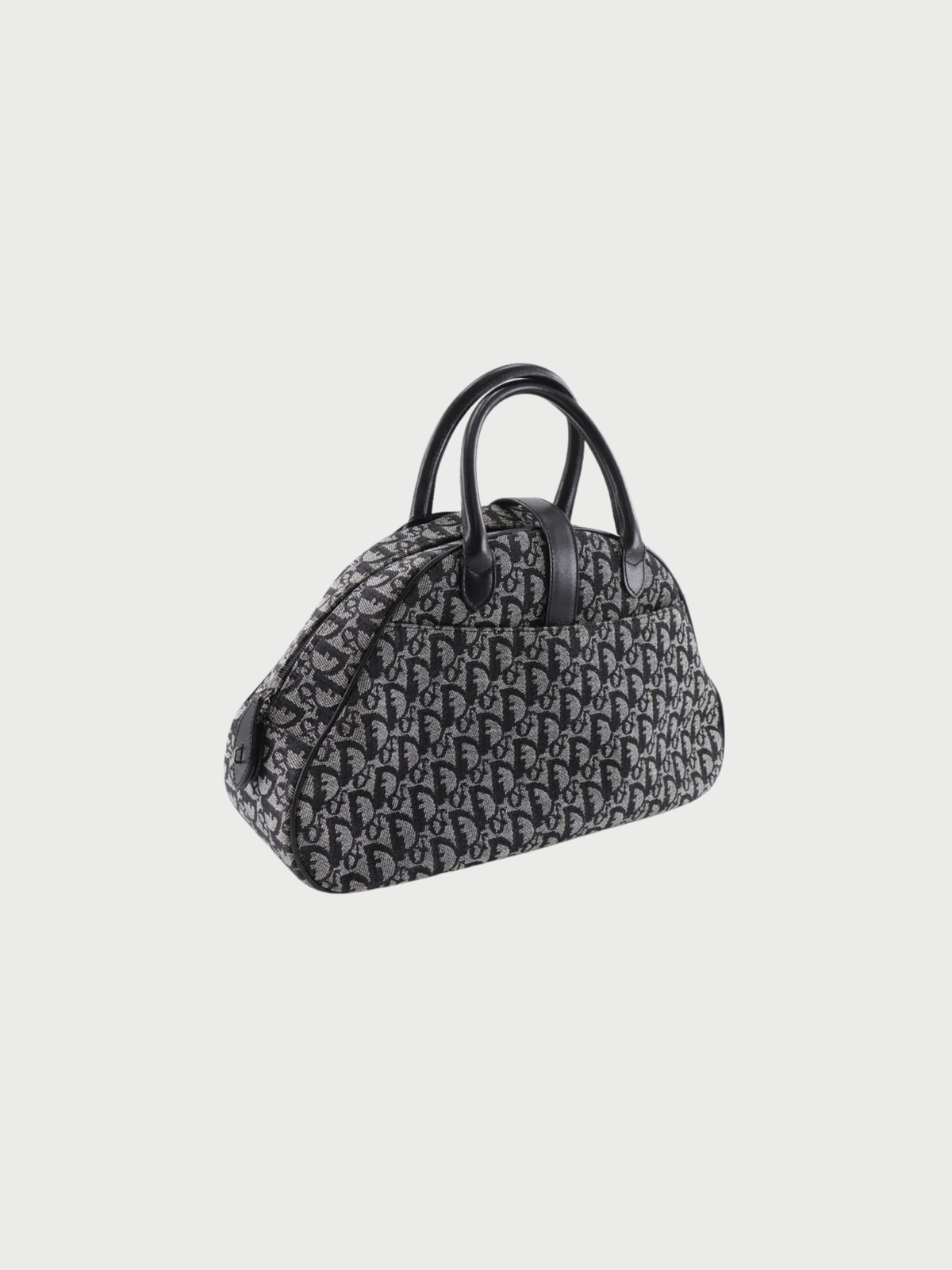 Christian Dior 2000s Navy Canvas Double Saddle Bag