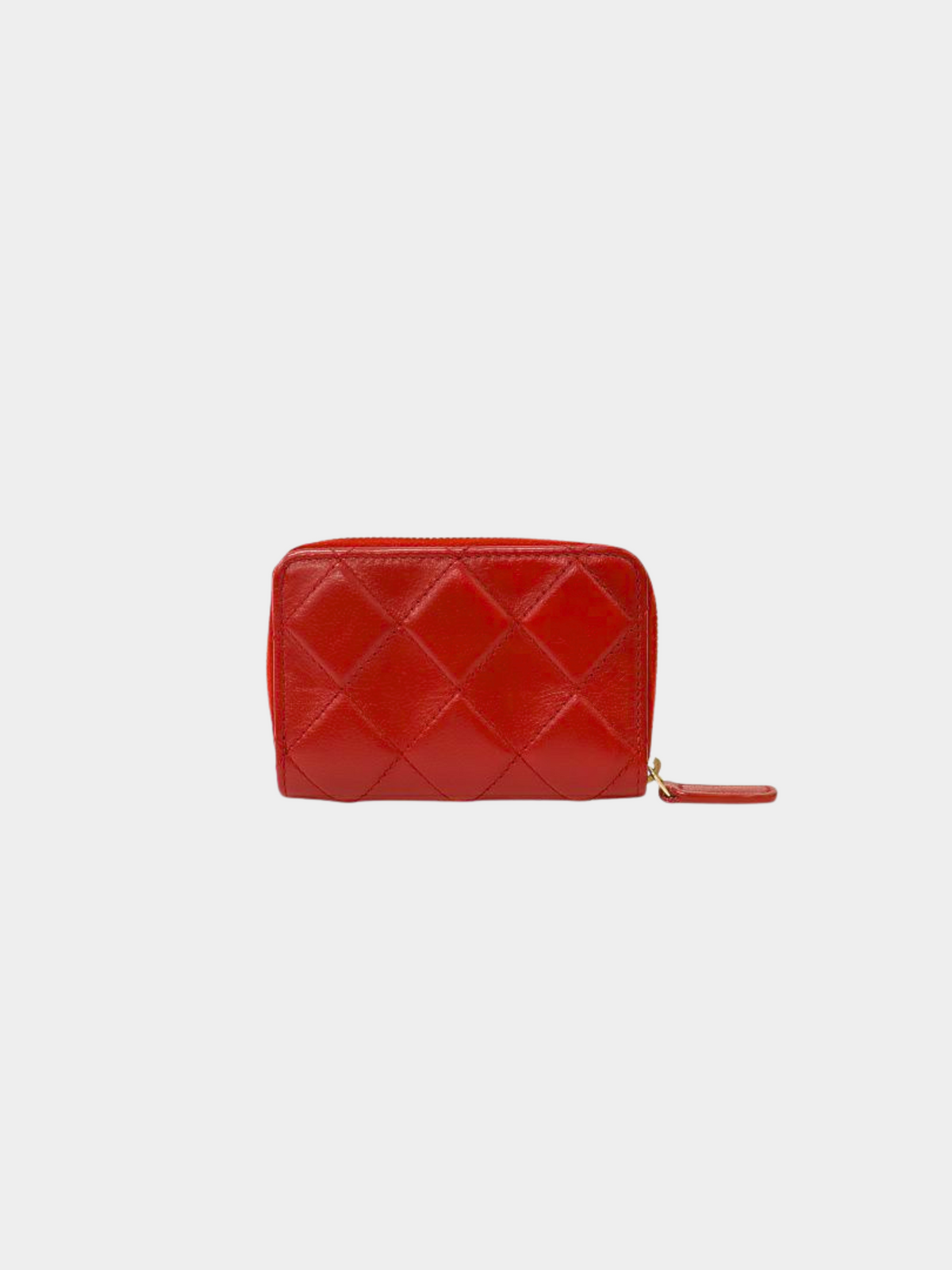 Chanel 2000s Bordeaux Caviar Skin Matelassé Coin Purse