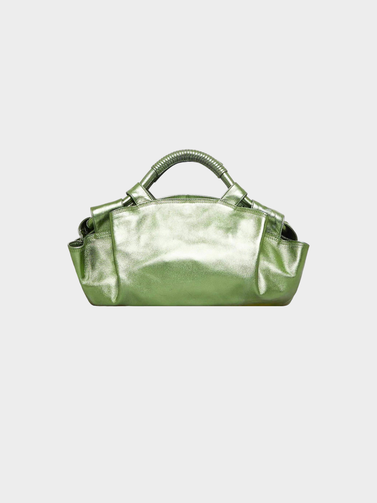 Loewe Late 2000s Metallic Green Nappa Aire Bag