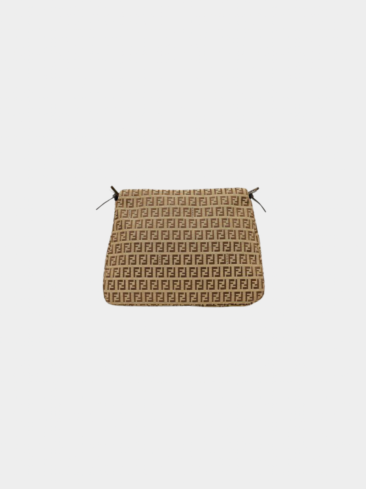 Fendi 2000s Beige Zucca Canvas Mamma Baguette Bag
