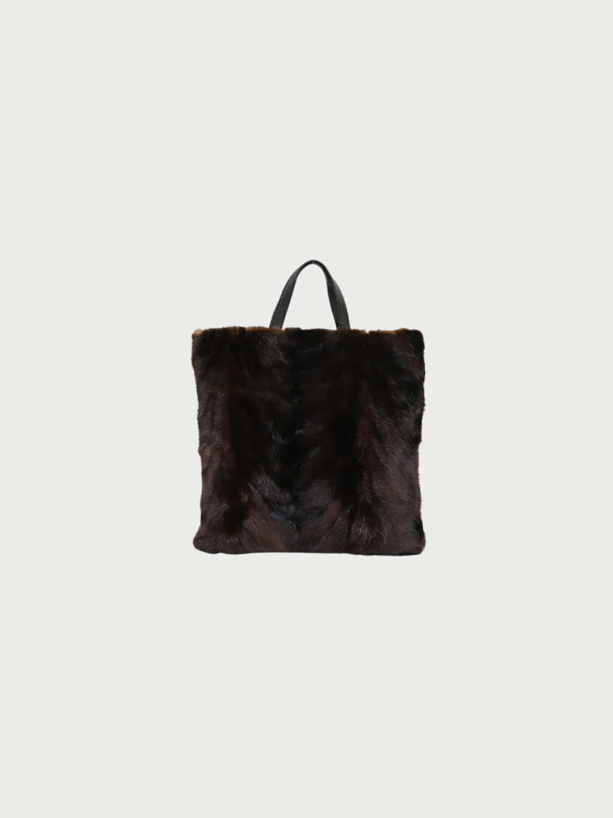 Loewe 2000s Brown Black Fur Tote Bag