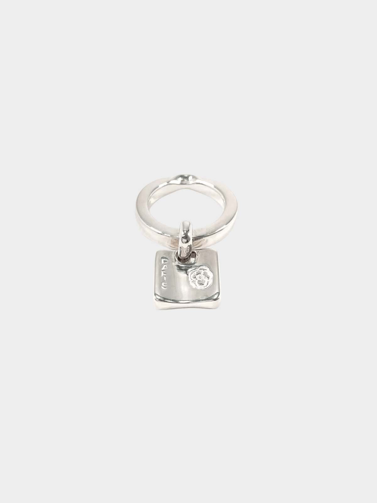 Chanel 2000s Silver Clover Camellia No.5 Ring