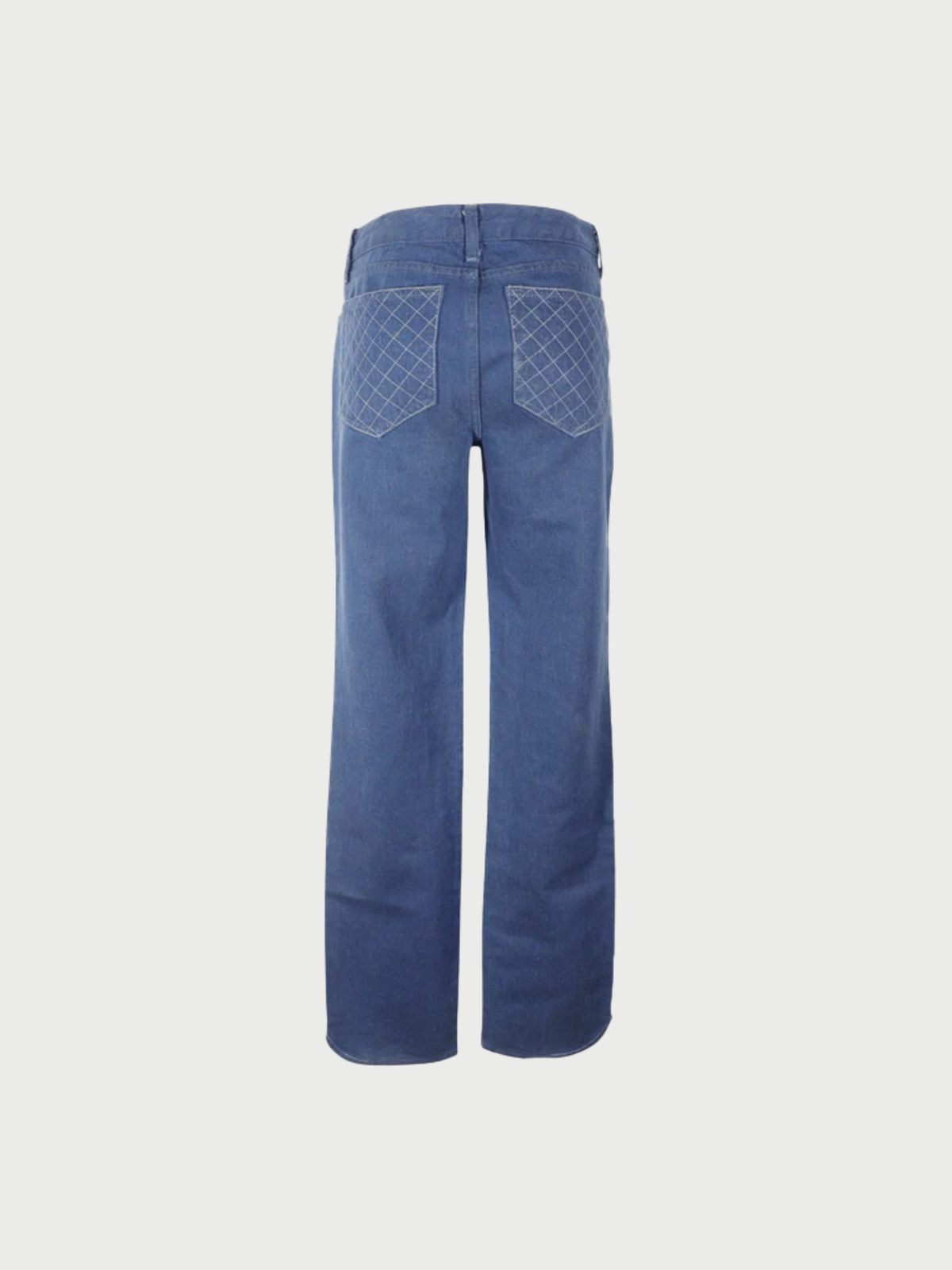 Chanel SS 2009 Blue Denim Matelassé Stitch Jeans