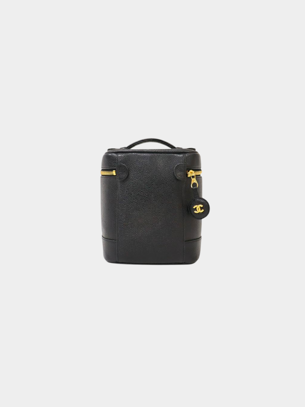 Chanel 1997 Black Caviar Skin Vanity Bag