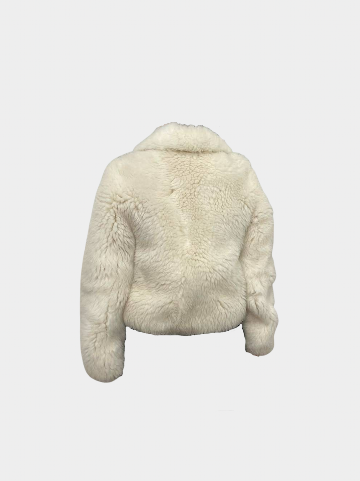 Louis Vuitton 2000s White Shearling Fur Short Jacket