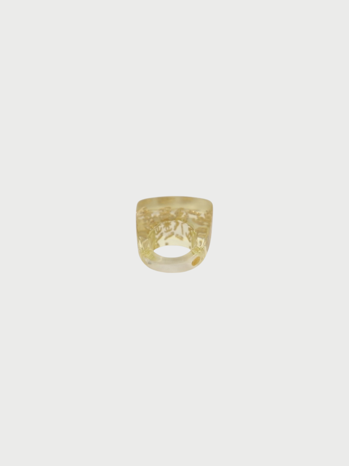 Chanel 2001 Gold Plated Metal COCO Ring