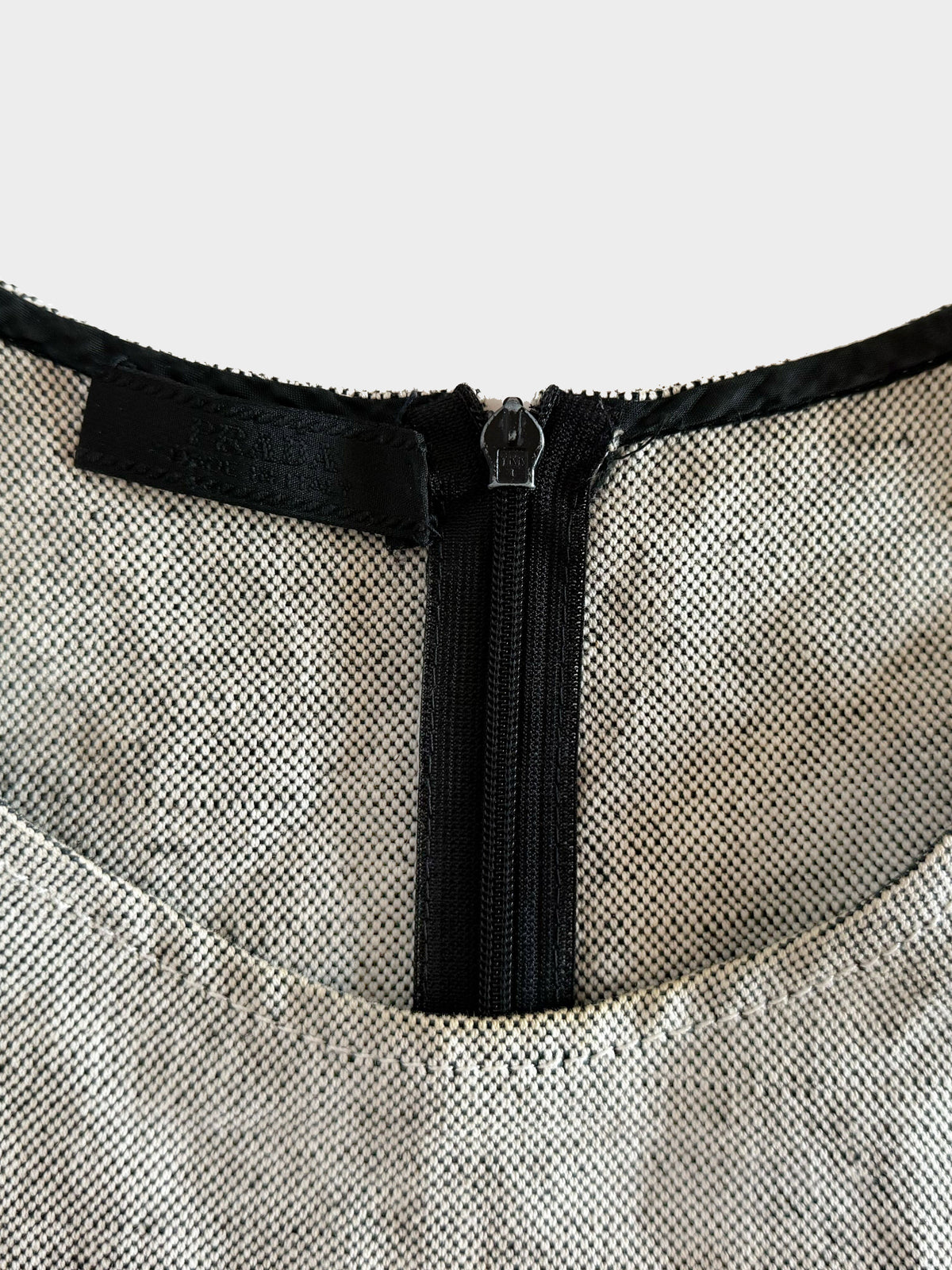 Prada 1990s Grey Cotton Belted Dress