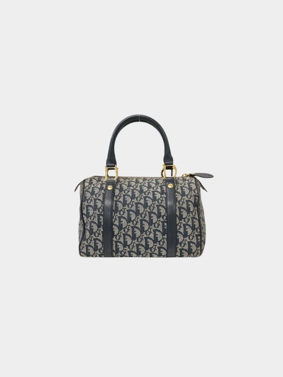 Christian Dior 2000s Navy Trotter Mini Boston Bag